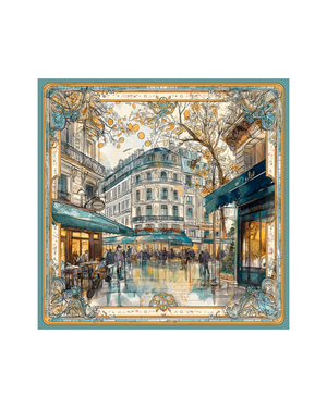 Café Saint-Germain Silk Scarf