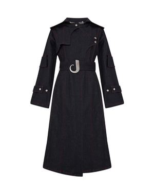 Chaby Trench Coat Deep Blue