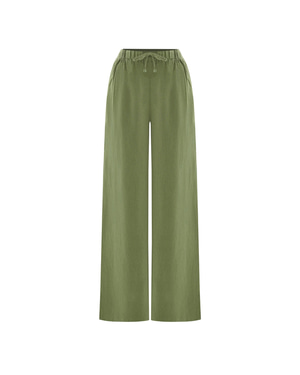Ciel Dark Green Linen Pant