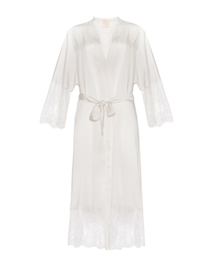 Claire Long Silk Satin Robe