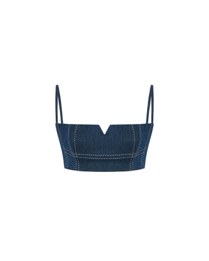 Clementine Denim Crop  