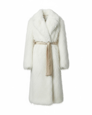 Cloud White Fur Coat