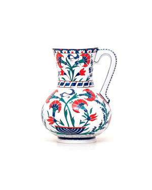 Clove Patterned Iznik Tile Jug