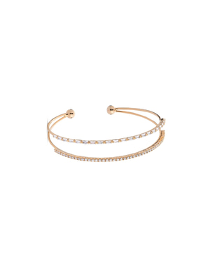 Double Row Mini Stone Gold Plated Bracelet