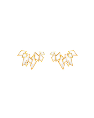 Eira White Earrings