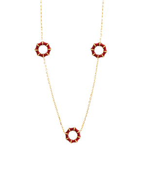 Eliane Dark Red Necklace