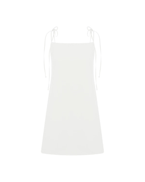 Ellie Mini Crepe Dress  Blanche