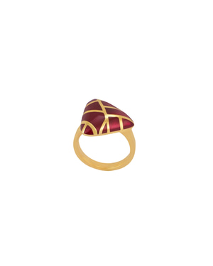 Eva Dark Red Ring