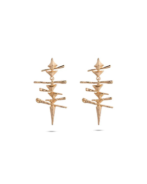 Fantastica Gold Zircon Gold Plated Earrings