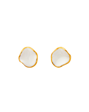 Flow Stud Earrings - White