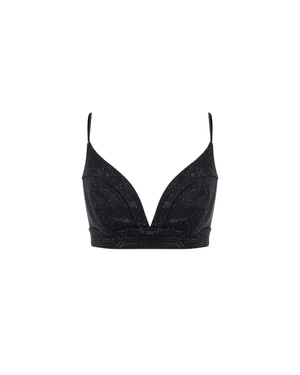 Fur Bustier Black