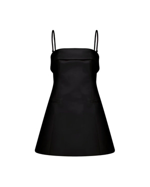 Gaia Mini Leather Dress  Black