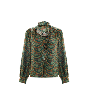 Gloria Ruffled Blouse in Icarus