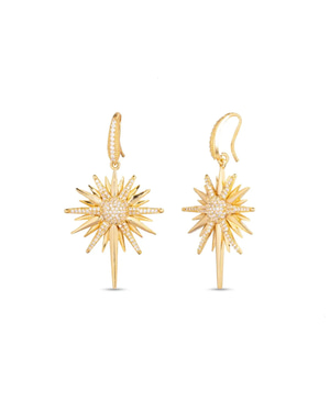 Gold Dangling Sirius Earrings