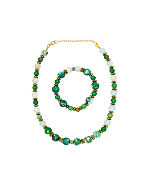 Green Agate Jewelry Set