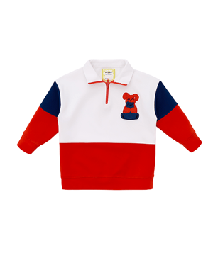 Half Zip Mock Neck Squeaky Swatshirt