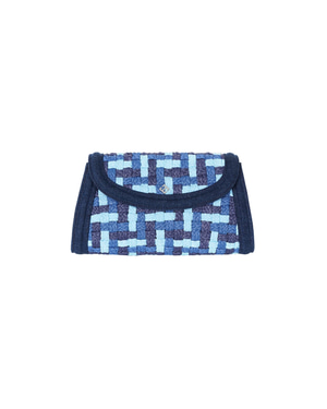 Hand-Crocheted Raffia Bag with Leather Details