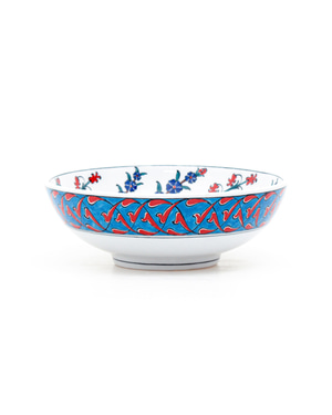 Iznik Tile Bowl with Bahar Branch Motif
