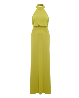 Juliette Long Jersey Dress Green Glow
