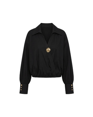 Lana Gold Button Poplin Shirt