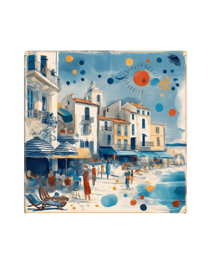 L'Été à Saint-Tropez Silk Scarf