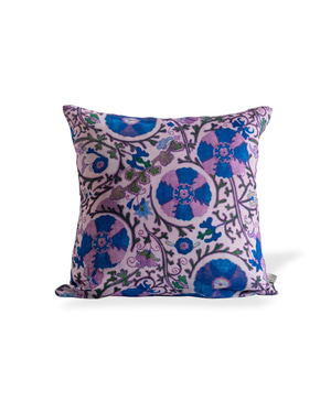 Linen Pillow Cover - Purple Suzani