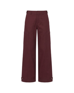 Lora Wide-Leg Trousers Burgundy