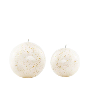 Lumina Gilded Cream Sphere Candle