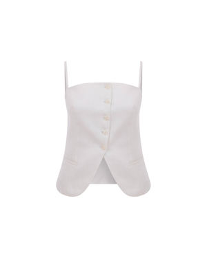 Marona Linen Top White
