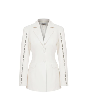 Marylebone Fitted Crepe Blazer Vanilla Ice