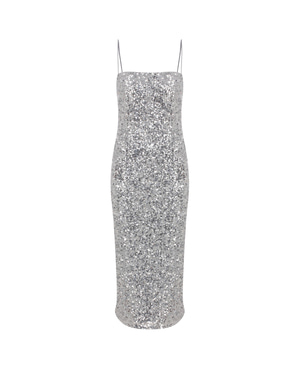 Miles Sequin Dress Silver Burch