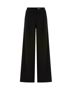 Mui Wide Leg Linen Trousers Black