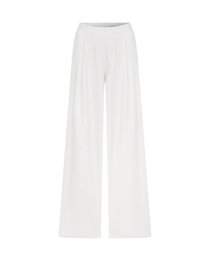 Mui Wide Leg Linen Trousers White