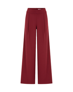 Mui Wide Leg Trousers Red Plum