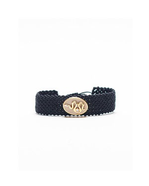 Nerida Handloomed Bracelet Latte Enameled 