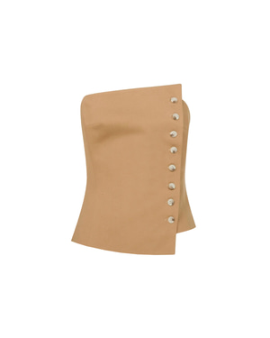 Odyle Cotton Bustier Golden Straw