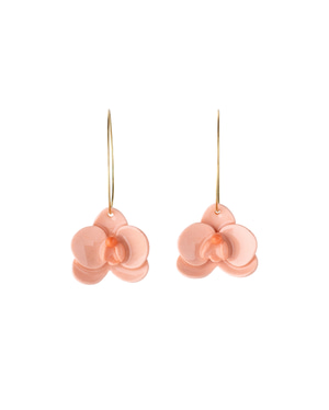 Orchid Hoop Earrings - Peach