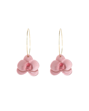 Orchid Hoop Earrings - Pink