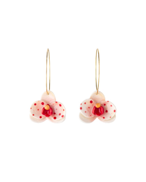 Orchid Muse Hoop Earrings - Amber Blaze