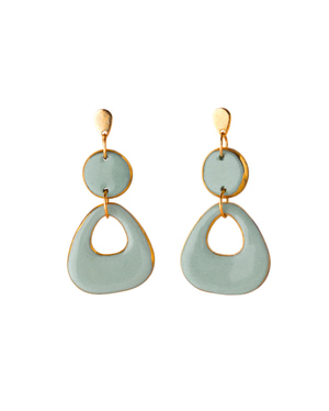 Pebble Duo Earrings - Sage
