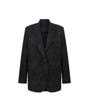 Raw Edge Jacquard Blazer
