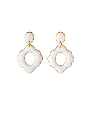 Ripple Earrings - White