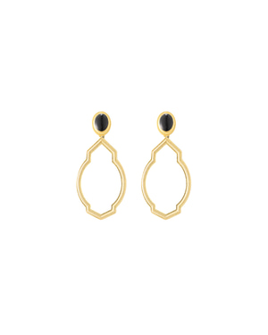 Rune Black Earrings