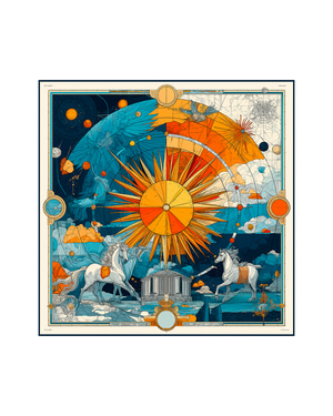 Solar Gallop Silk Scarf
