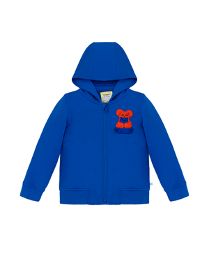Squeaky Cobalt Blue Zipped Hoodie Sweatshirt