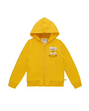 Squeaky Yellow Zipped Hoodie Sweatshirt