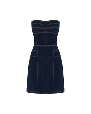 Strapless Denim Mini Dress
