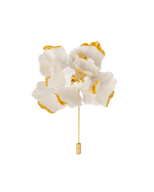 Tulip Brooche - White