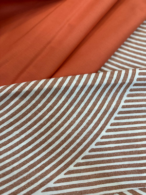 Dalga Desen Akfil Kumaş D80475 Tarçın