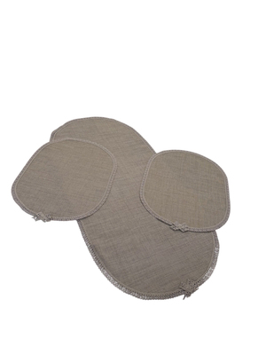 Kenarları Güpür Detaylı Üç Parça Oval Set Çuval